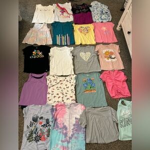Girls size 10/12 short sleeve shirts bundle